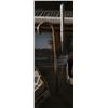 Image 3 : LOT OF MISC HOUSEWARES (LARGE PAINTING, STAINLESS STEEL TEAPOT, WOOD CANE, WEED WHIP, ETC)