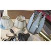 Image 2 : LOT OF ELECTRICAL LAMP PARTS (SHADES, BRASS, ETC)