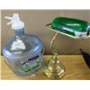 Image 1 : LOT INCLUDING DESK LAMP AND ICEBERG WATER JUG