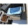 Image 3 : LOT OF ASSORTED ITEMS (FILING CABINET, PAPER SHREDDER, TIRE IRON, GREASE GUN, ASSORTED NAILS, ETC)