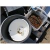 Image 4 : LOT OF ASSORTED ITEMS (FILING CABINET, PAPER SHREDDER, TIRE IRON, GREASE GUN, ASSORTED NAILS, ETC)