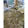 Image 1 : PLANT HOLDER (BRASS AND GLASS) *HOLDS 3 POTS*