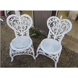 LOT OF 2 WICKER CHAIRS