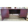 Image 1 : DESK (LARGE) *WOOD* (4 DRAWERS) *60" WIDE X 29" TALL X 75" LONG*