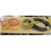 Image 1 : LOT OF 3 EXTENSION CORDS (YELLOW 12 GAUGE 50') *25' RED, RATED TO WORK -40 AND WATER RESISTANT)