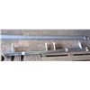Image 2 : LOT OF 2 METAL BED RAILS AND BAMBOO RUG (7.5' L X 63"W) *BED RAILS 79"L* (RAILS WITH PLASTIC ENDS 5'