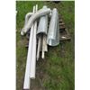 Image 1 : PALLET OF MISC ITEMS (2 X EAVESTROUGH APPROX 5'/EACH, FURNACE DUCTING APPROX 8.5' TOTAL, DRYER VENT