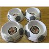 Image 1 : LOT OF 4 DOG DISHES (SOCCER BALL PATTERN) *SMALL* (NOS)