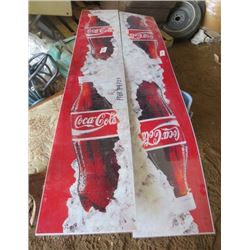 LOT OF 2 COCA-COLA SIGNS (41  X 13.5 )