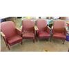 Image 1 : LOT OF 4 THEATRE CHAIRS (VINTAGE)