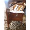 Image 2 : DESK (ANTIQUE) *30"L X 23"W X 33"H* (DRAWER UNDER SEAT)