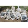 Image 1 : PALLET OF PAILS FULL OF SCREWS, BOLTS AND NUTS (VARIOUS SIZES)