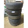 Image 1 : LOT OF 5 TIRES (2 X 195-65R-15, NO RIMS) *2 X 195-60R-15, WITH RIMS* (1 X 185-75-14, WITH RIM)