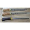 Image 1 : LOT OF 2 BONE HANDLE KNIVES AND BONE HANDLE SHARPENER