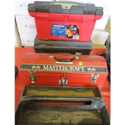 LOT OF 3 TOOL BOXES (FULL OF MISC TOOLS)