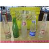 Image 2 : LOT OF 24 POP BOTTLES WITH YELLOW PLASTIC CRATE (VARIOUS BRANDS)
