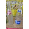 Image 4 : LOT OF 24 POP BOTTLES WITH YELLOW PLASTIC CRATE (VARIOUS BRANDS)