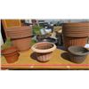 Image 1 : LOT OF 15 PLANTERS (11 X 18" DIAMETER X 15.5 TALL) *2 X 10" DIAMETER X 7" TALL* (1 X 11" DIAMETER X