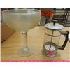 Image 4 : LOT OF GLASSES AND COFFEE PRESS (VARIOUS SIZES)