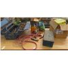 Image 1 : LOT OF MISC TOOLS (JUMPER CABLES, CORDLESS HEADSET, SHORT EXTENSION CORD, ETC)
