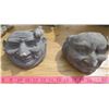 Image 2 : LOT OF 5 PIECES OF GARDEN DÉCOR (2 X GNOMES) *2 X FACE PLANTERS* (SQUIRREL BIRDBATH)