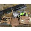 Image 1 : LOT OF MISC HOUSEHOLD ITEMS (TILES, CHRISTMAS DECOR, CHRISTMAS LIGHTS, SKATES, ETC)