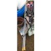 Image 6 : LOT OF MISC ITEMS (FOLDING CAMP CHAIRS, 2 X BOOGIE BOARDS, CRUTCHES, GOLF CLUBS, ETC)
