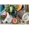 Image 3 : LOT OF MISC YARD ITEMS (GARDEN EDGING, PLANTERS, GARDEN HOSE, ARTIFICIAL PLANTS, ETC)