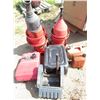 Image 1 : LOT OF MISC ITEMS (8 X AUTOMATED POULTRY WATERERS, 4 X GAS JUGS, MOP WRINGER, ETC)