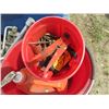 Image 2 : LOT OF AUTOMOTIVE EQUIPMENT (SNOW BRUSHES, TIRE IRON, TOW ROPE, ASSORTED O RINGS, LARGE RUBBERMAID C