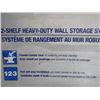 Image 3 : WALL SHELVING (HEAVY DUTY METAL) *45" X 15"* (400 LB CAPACITY) *2 SHELVES* (NEVER USED)