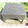 Image 2 : BLACK WICKER TABLE (16"H X 23" SQUARE)
