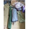 Image 1 : LOT OF CAMPING ITEMS (2 X TENTS, HAMMOCK, RUG, ETC…)