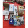 Image 1 : LOT OF MISC HOUSEWARES (DIGITAL SCALE, LED LAMP, SMALL IMMERSION HEATER, GAUGES, TAP, ETC)