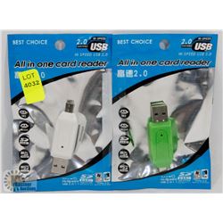 LOT OF TWO NEW! ALL IN ONE CARD READERS