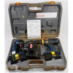 RYOBI CORDLESS 18V DRILL LIGHT AND CHARGER