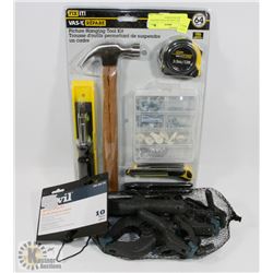 NEW FIX IT 64PC PICTURE HANGING TOOL KIT SOLD WITH