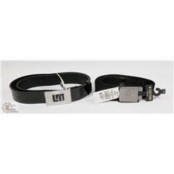 NEW LOUD MOUTH BLACK PATENT LEATHER BELT SIZE