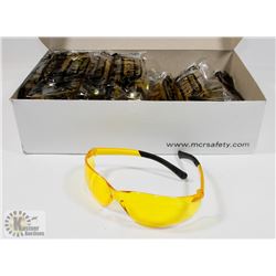 BOX OF CREWS SAFETY GLASSES (YELLOW)