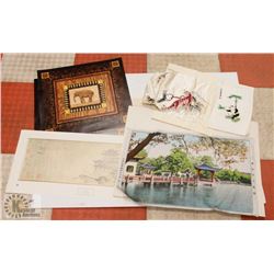 LOT OF UNFRAMED CHINESE ARTWORKS - COLLECTIBLES