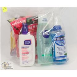 BAG OF MIXED PRODUCT INCLUDING TONER, ACNE