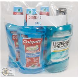 BAG OF ASSORTED MOUTH WASH