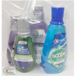 BAG OF ASSORTED MOUTH WASH