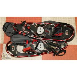 SNOWSHOES WITH WALKING STICKS IN CARRY BAG