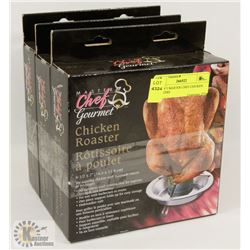 LOT OF 3 MASTER CHEF CHICKEN ROASTERS