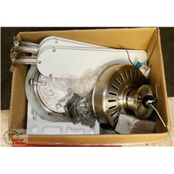 NEW BRUSHED STEEL CEILING FAN 24" BLADE HAS