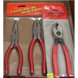 3PC PLIER SET WITH CABLE CUTTER