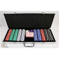 POKER SET WITH LOCKABLE CASE