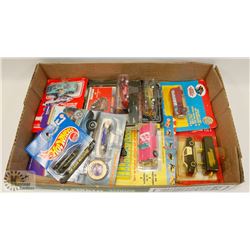 FLAT OF VINTAGE ERTL, HOT WHEELS & JOHNNY LIGHTNING