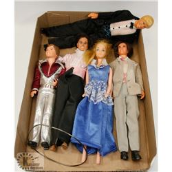 FLAT OF 1960'S KEN AND BARBIE DOLLS & MORE